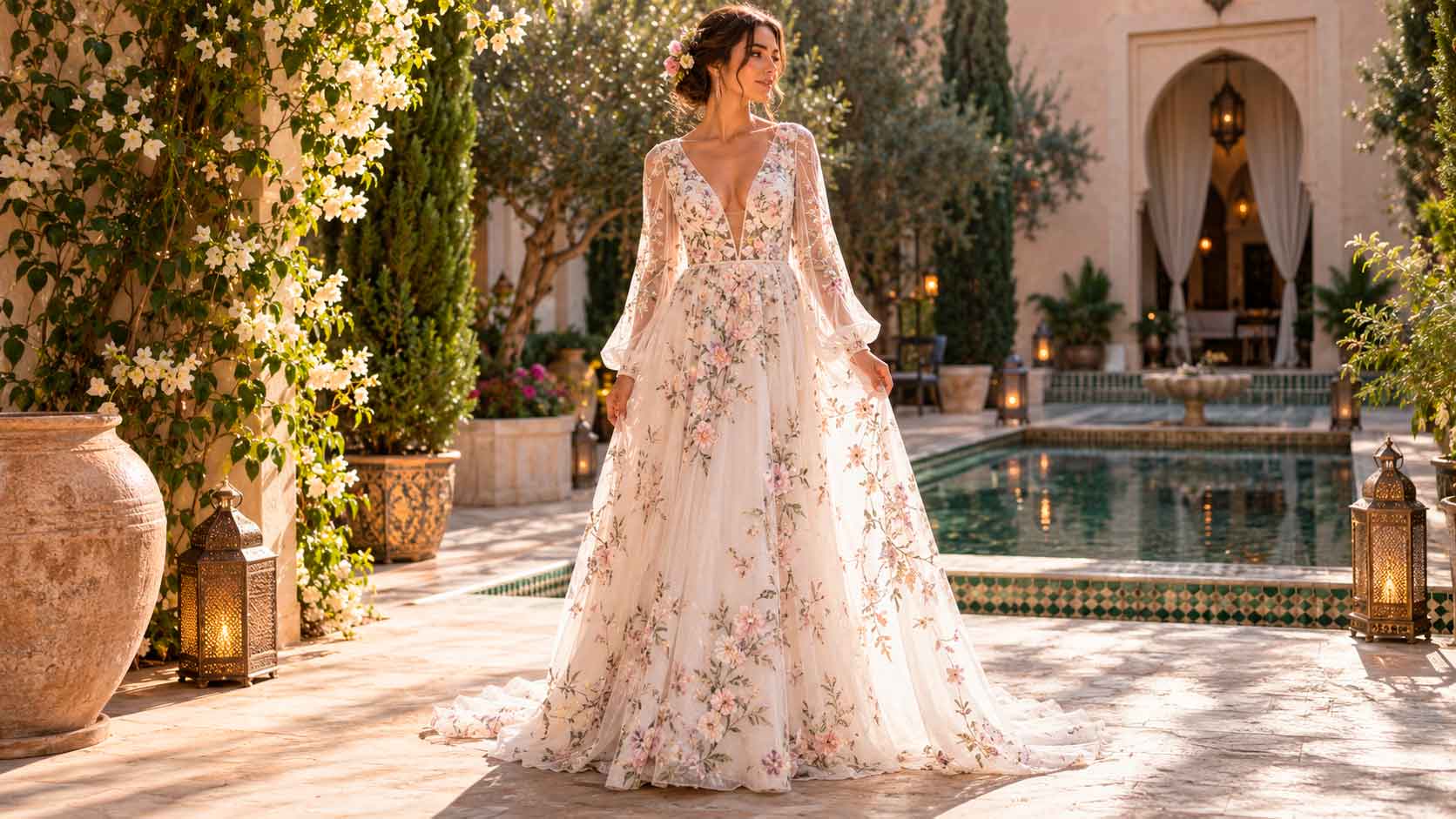Poppy Delevingne: flores que conversam com o lugar para noiva