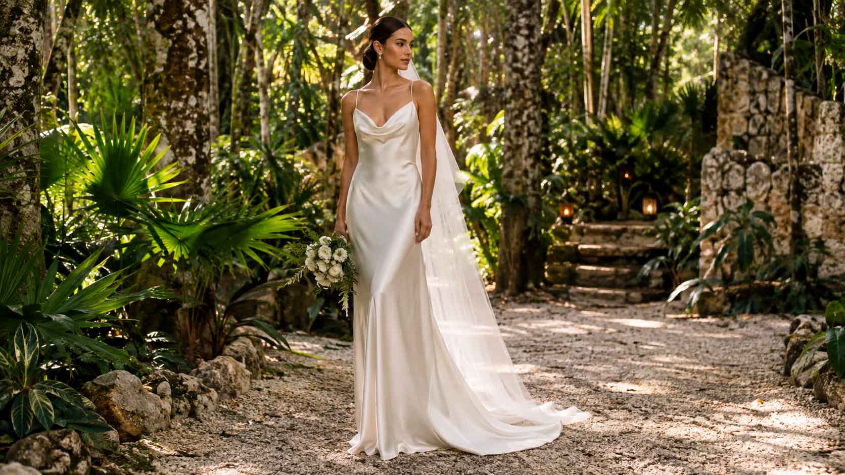 Vanessa Hudgens: minimalismo cercado pela natureza para noiva